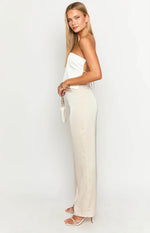 Galantis Cream Satin Pants