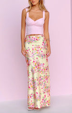 Genevieve Yellow Bloom Maxi Skirt