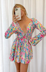 Genovia Floral Long Sleeve Mini Dress Image