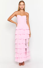 Georgie Pink Ruffle Maxi Dress Image
