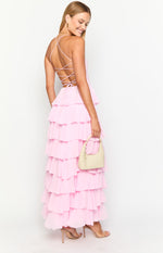 Georgie Pink Ruffle Maxi Dress Image