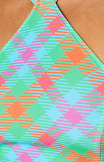 Georgie Blue Check Halter Top Image