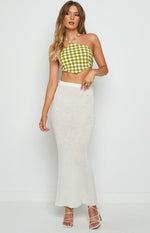 Gina Green Check Halter Top Image