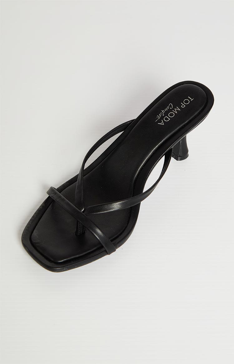 Girls Night Black Strap Kitten Heels Image
