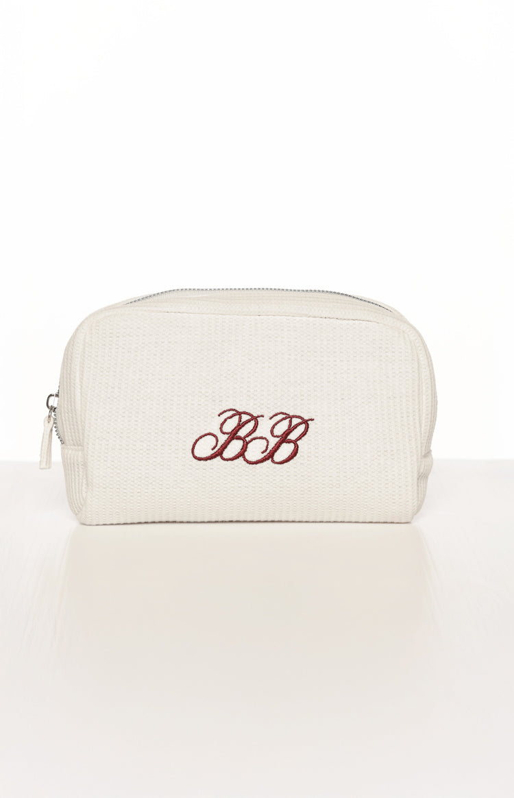 Glow Time White Embroidered Makeup Bag (FREE over $220) Image