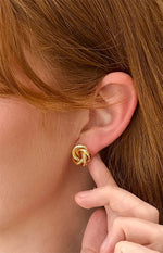 Gold Knot Stud Earrings (FREE over $130) Image