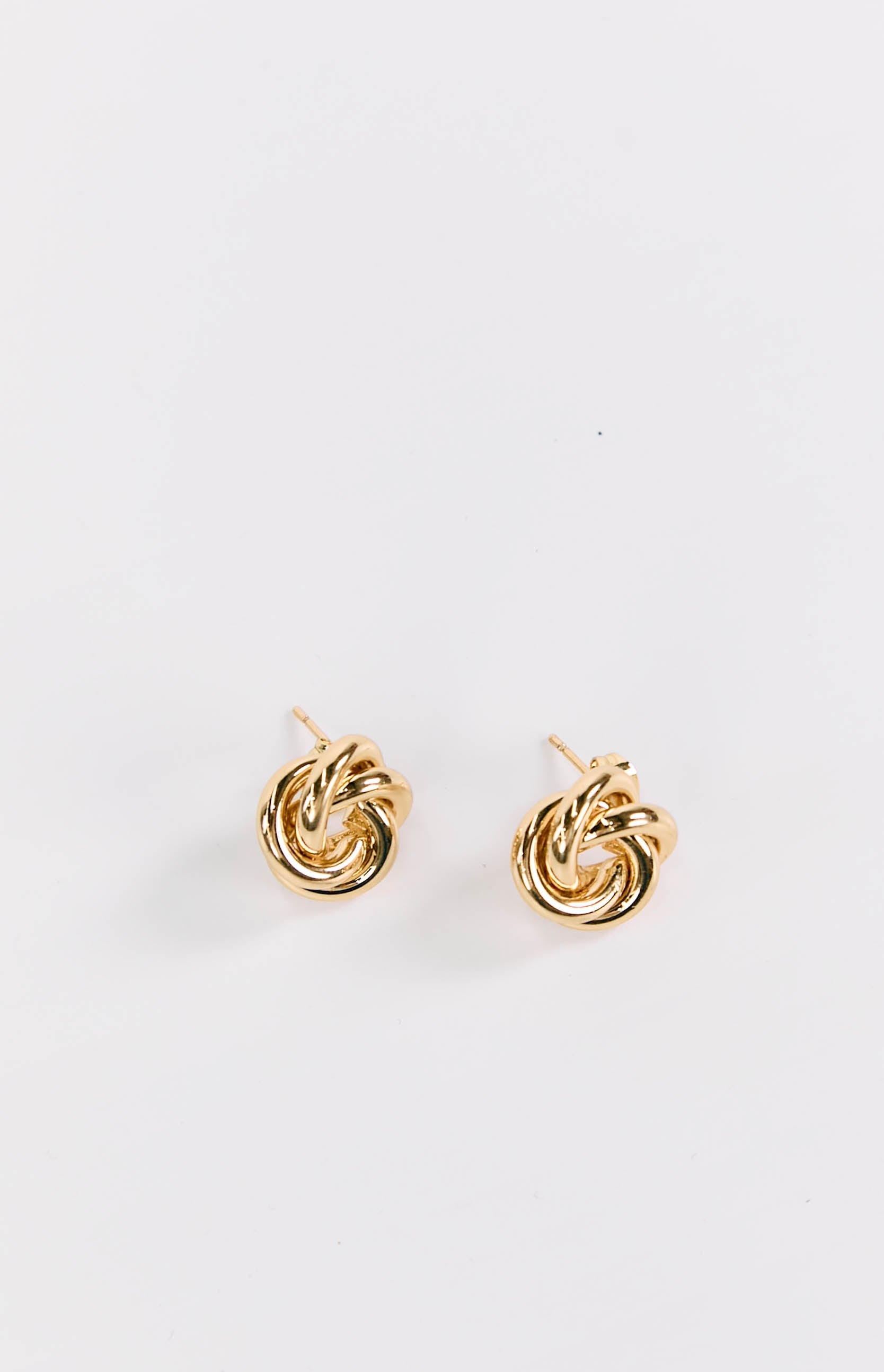 Gold Knot Stud Earrings (FREE over $130) Image