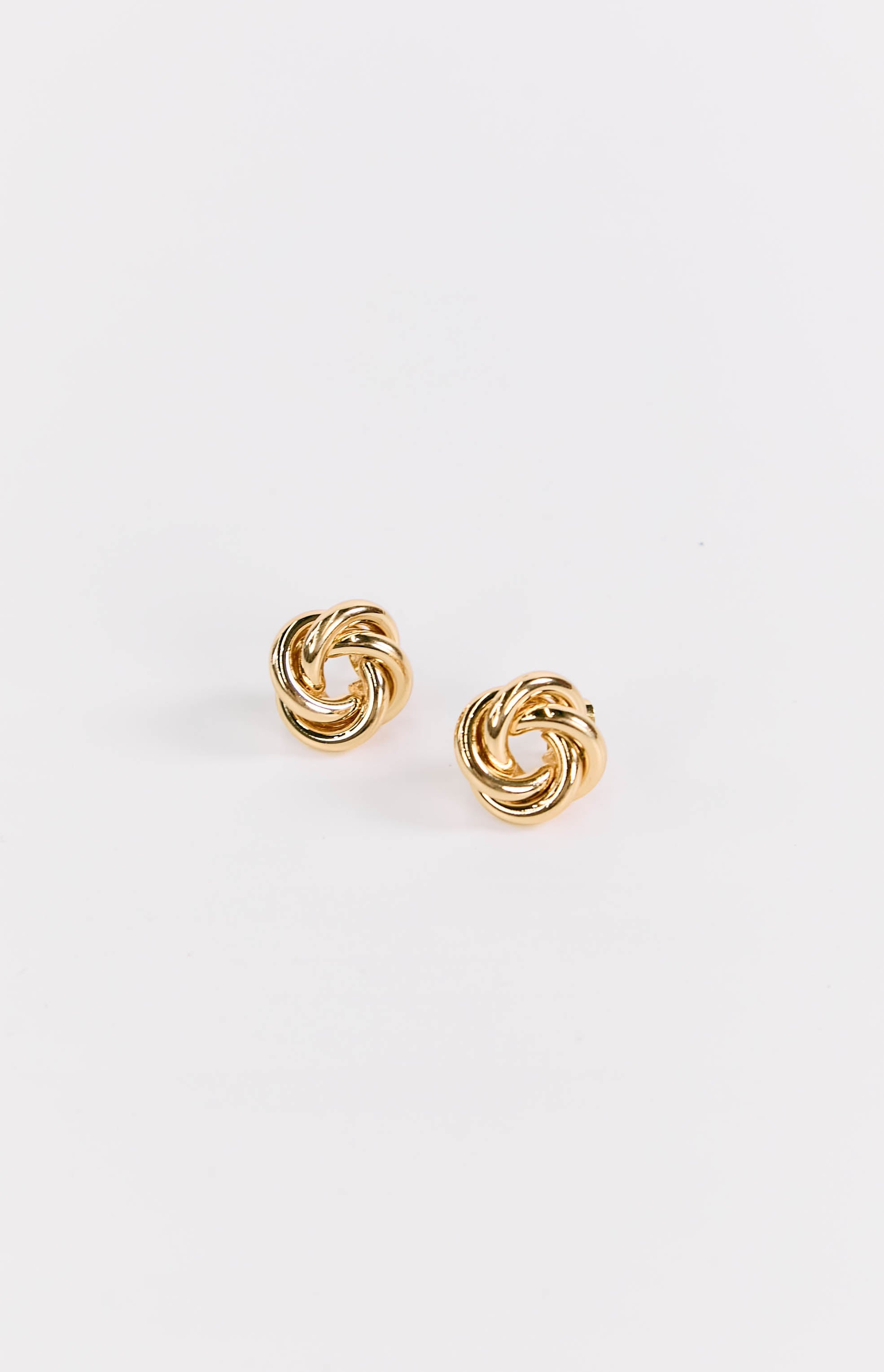 Gold Knot Stud Earrings (FREE over $130) Image