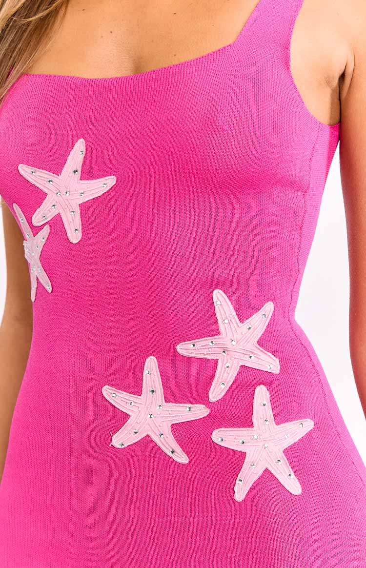 Gorgina Pink Knit Mini Dress
