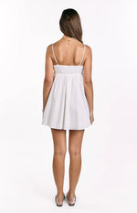 Gracelyn White Eyelet Embroidered Mini Dress