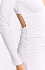 Grayson White Long Sleeve Maxi Dress