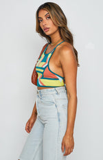 Grover Yellow Knit Crop Top Image