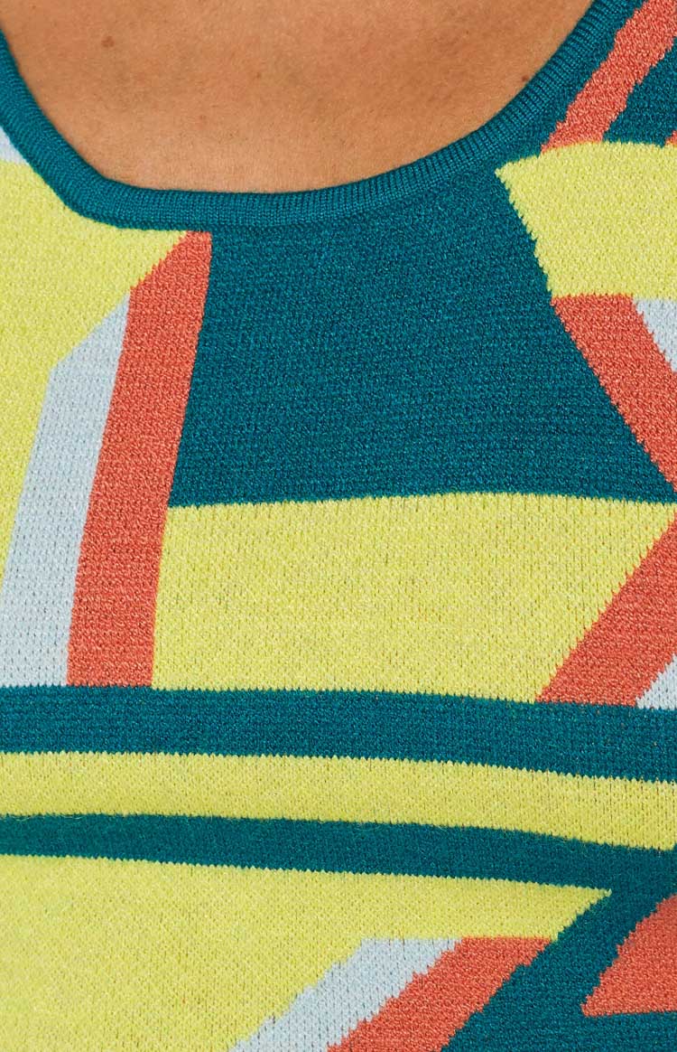 Grover Yellow Knit Crop Top Image