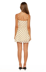 Hadleigh Cream Polka Dot Mini Dress Image