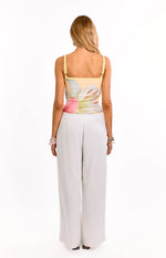 Hadley Yellow Floral Sequin Tank Top