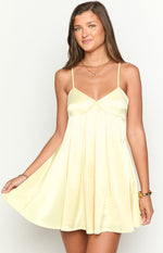 Hailee Yellow Mini Dress Image