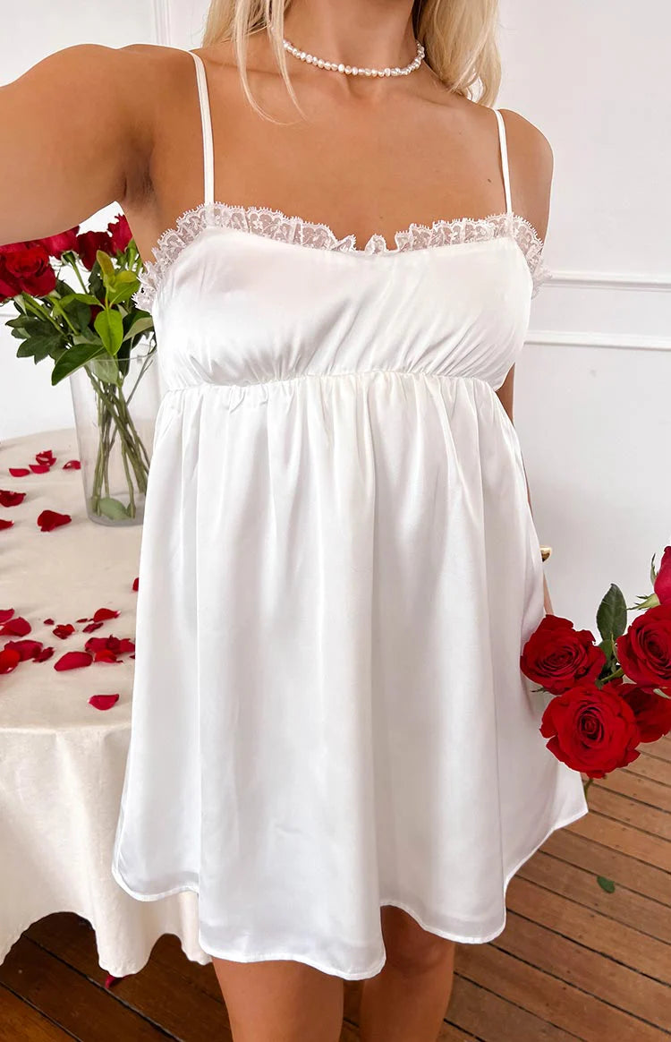 Hansel White Lace Mini Dress