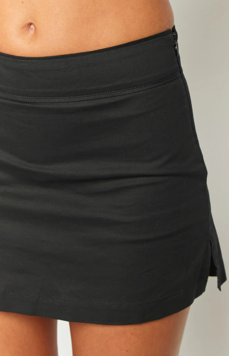 Harlee Black Mini Skort
