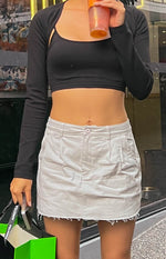 Harleigh Cream Chino Mini Skirt Image