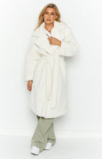 Harlen White Teddy Coat Image