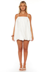 Harles White Bubble Hem Mini Dress Image