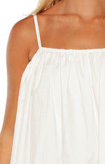 Harles White Bubble Hem Mini Dress Image