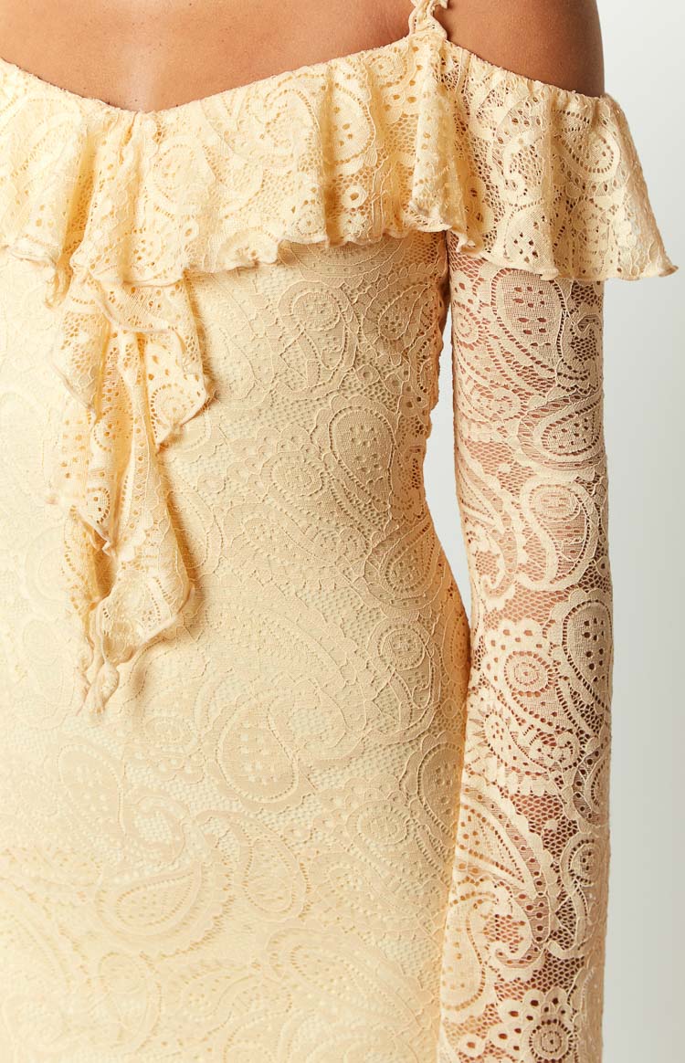 Harlow Cream Lace Mini Dress Image