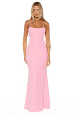 Harriet Pink Crepe Maxi Dress Image
