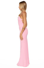 Harriet Pink Crepe Maxi Dress