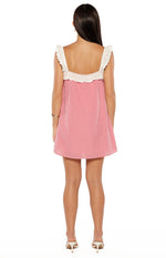 Harry Red Gingham Lace Mini Dress Image