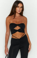 Havannah Black Bandeau Top Image