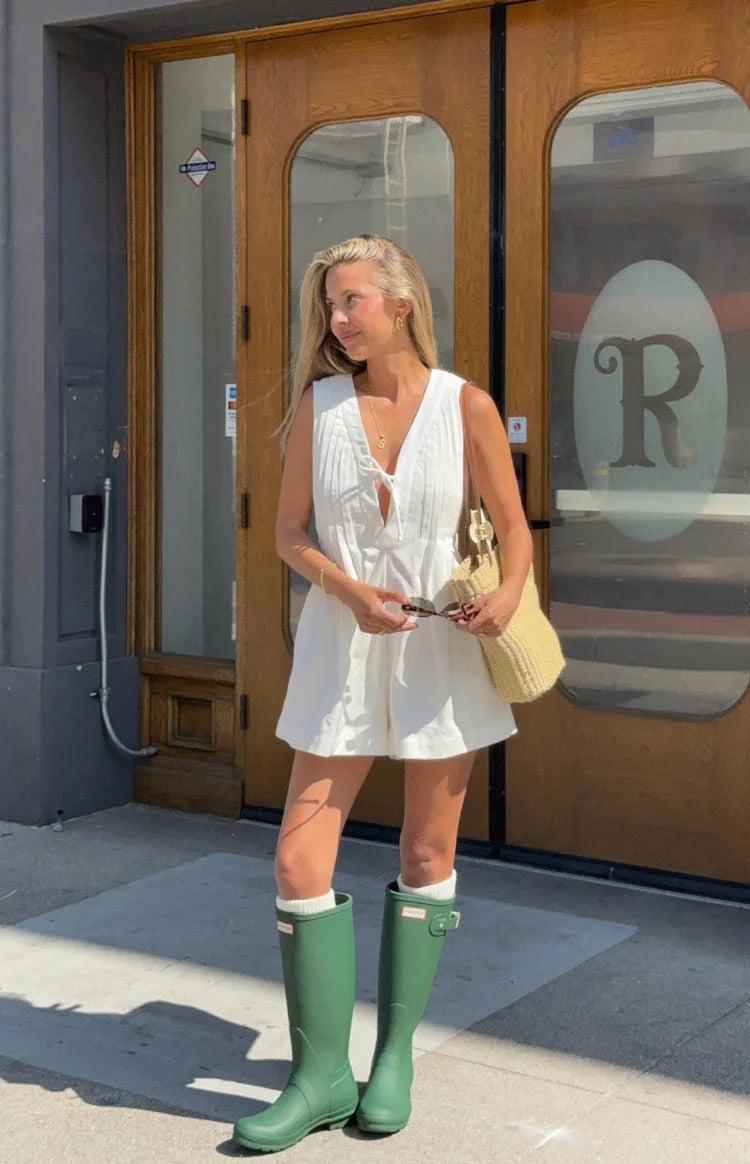 Hector White Playsuit