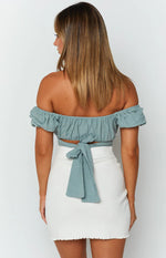 Heritage Wrap Top Sage