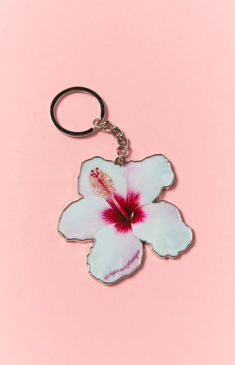 Hibiscus Key Ring