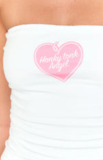 Honky Tonk White Tube Top
