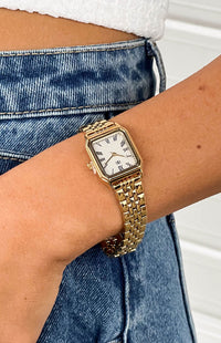 Horatia Gold Square Face Chain Watch (FREE over $220)