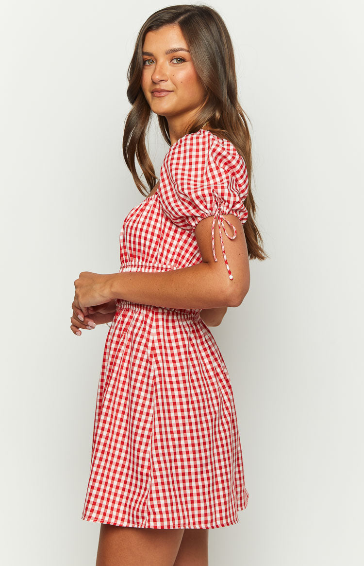 open lace back dress Percy Red Gingham Dress Little Party Dress open lace back dress Percy Red Gingham Dress Little Party Dress