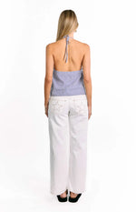 Imee Blue Striped Top