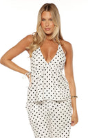 Imee White Polka Dot Top