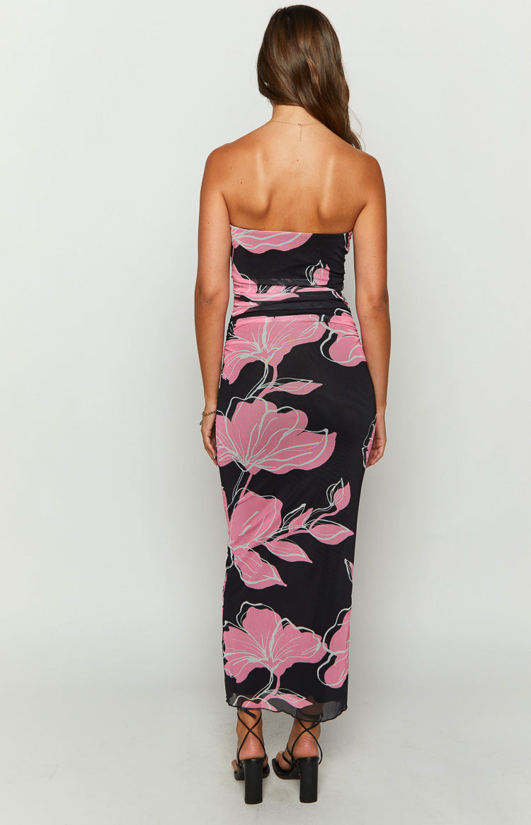 Imogen Black Print Maxi Dress Image