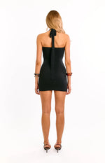 Impala Black Halter Mini Dress