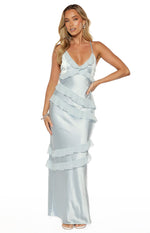 Inara Blue Ruffle Maxi Dress Image