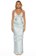 Inara Blue Ruffle Maxi Dress Image