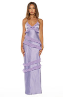 Inara Lilac Ruffle Maxi Dress - PRE ORDER