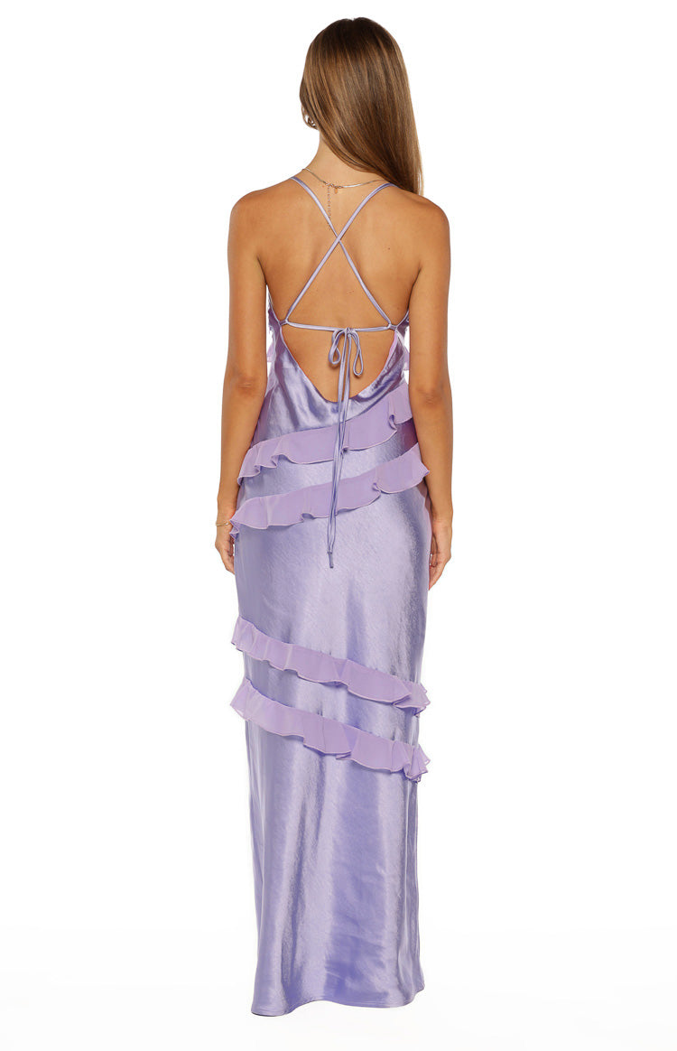 Inara Lilac Ruffle Maxi Dress - PRE ORDER Image