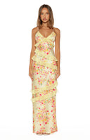 Inara Yellow Bloom Ruffle Maxi Dress - PRE ORDER