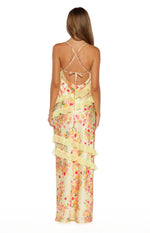Inara Yellow Bloom Ruffle Maxi Dress - PRE ORDER Image
