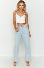 Indie White Crop Top Image