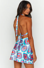 Isidore Blue Print Mini Dress Image