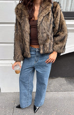 It Girl Chocolate Faux Fur Jacket - PRE ORDER